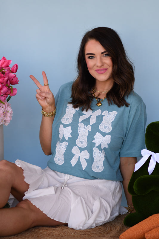 Lace Bunnies And Bows Tee