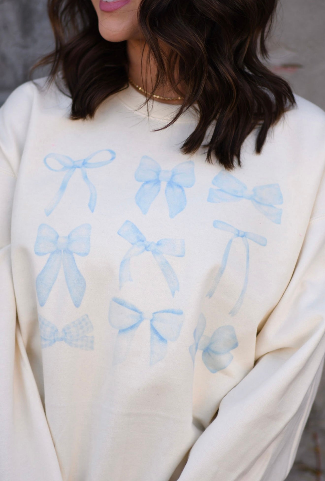 Blue Bows Sweatshirt