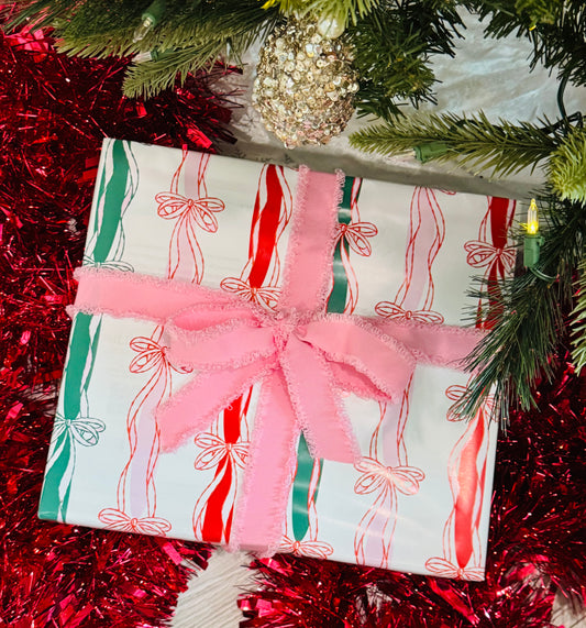 RTS Pink Bows Wrapping Paper Roll