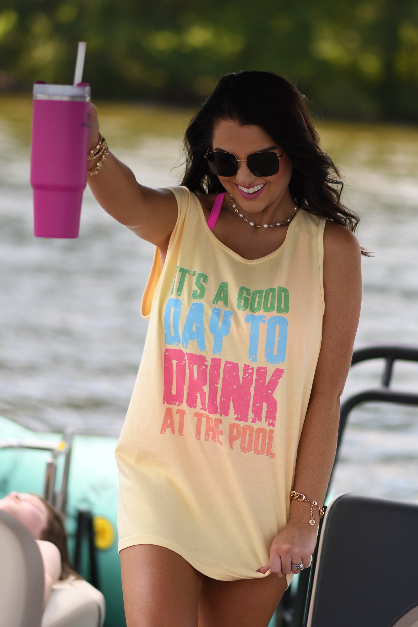 It’s A Good Day To Drink At The Pool Tank/Tee