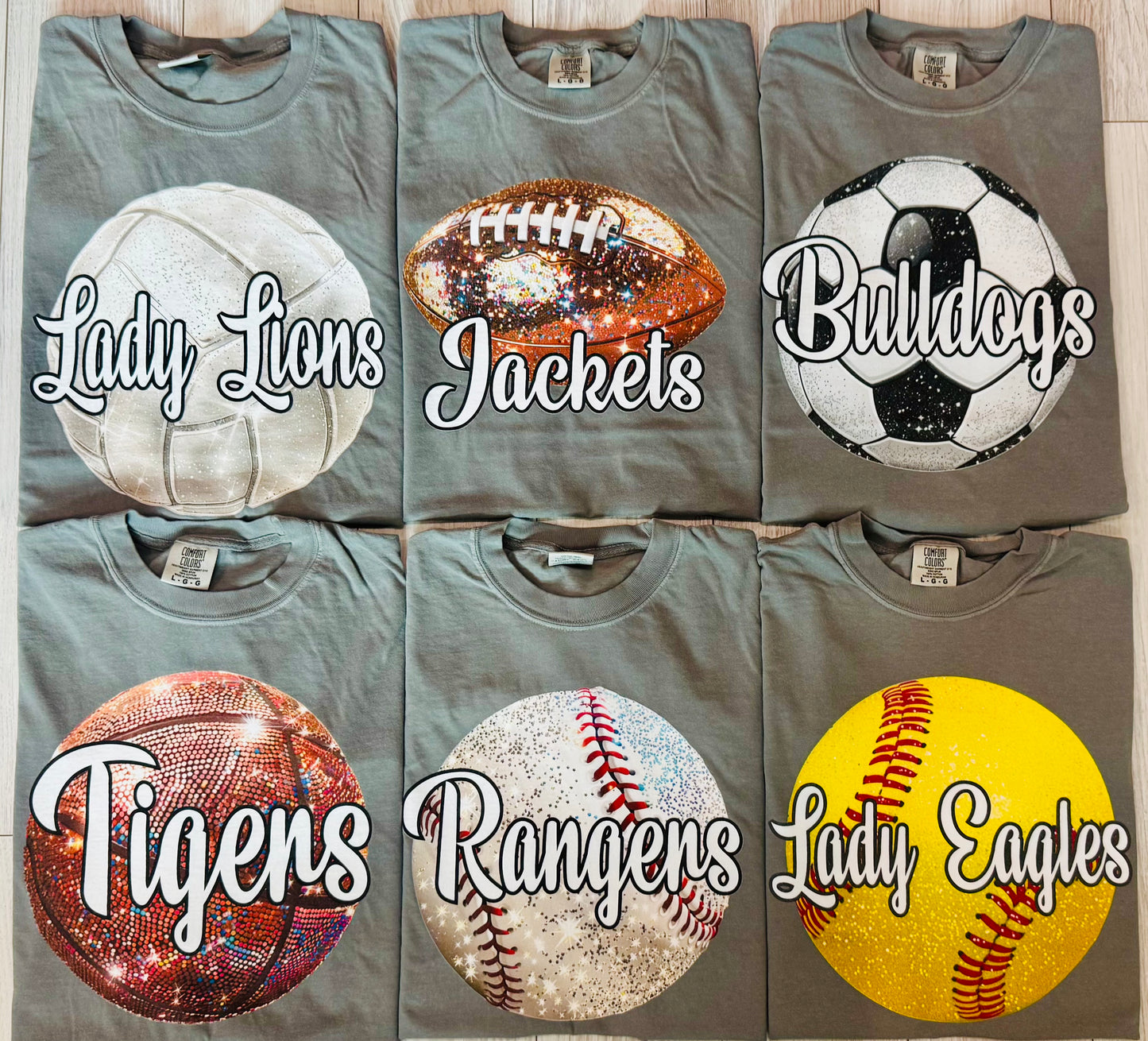 Custom Faux Glitter Baseball Tee