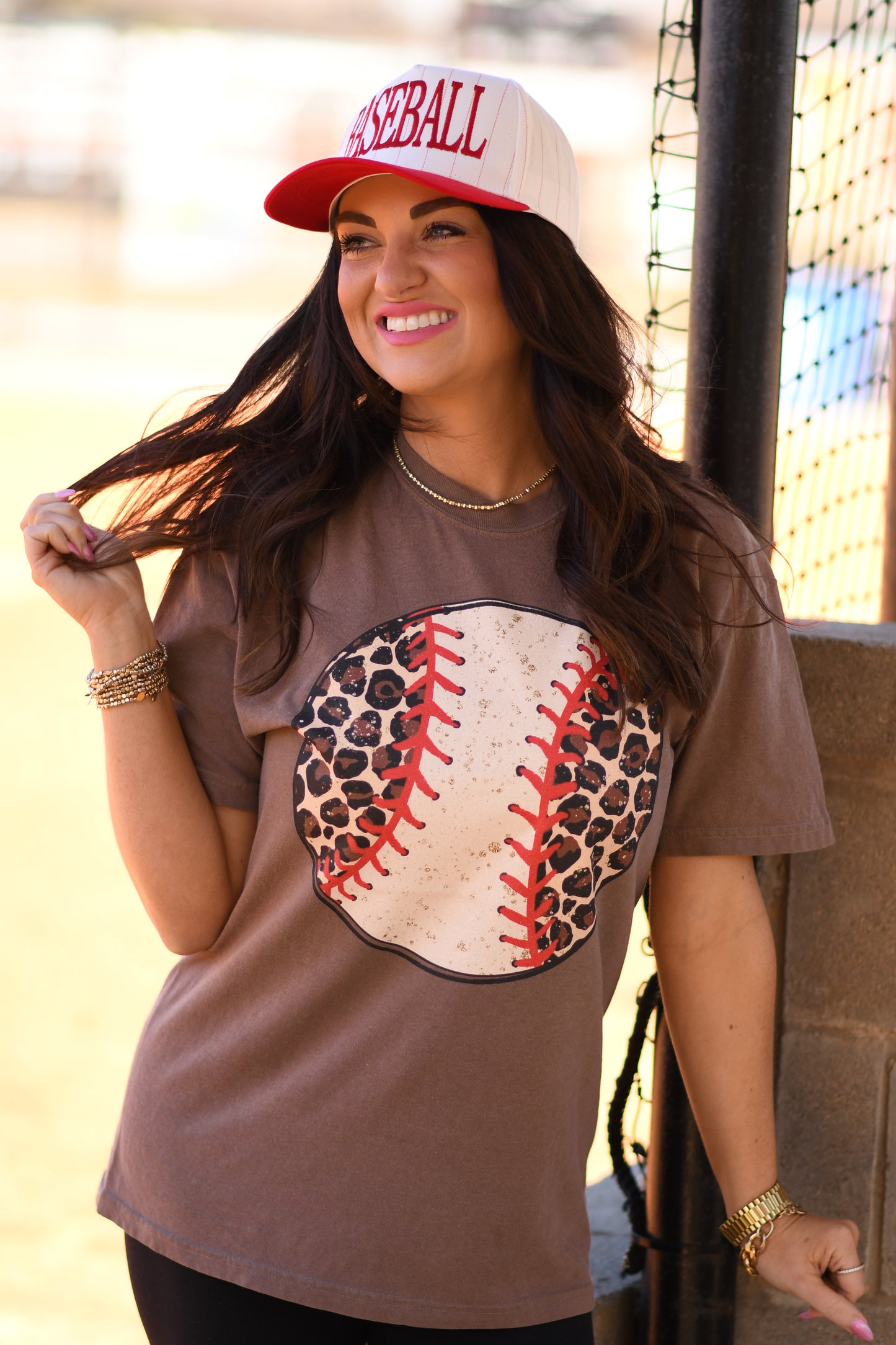 Leopard Baseball Tee