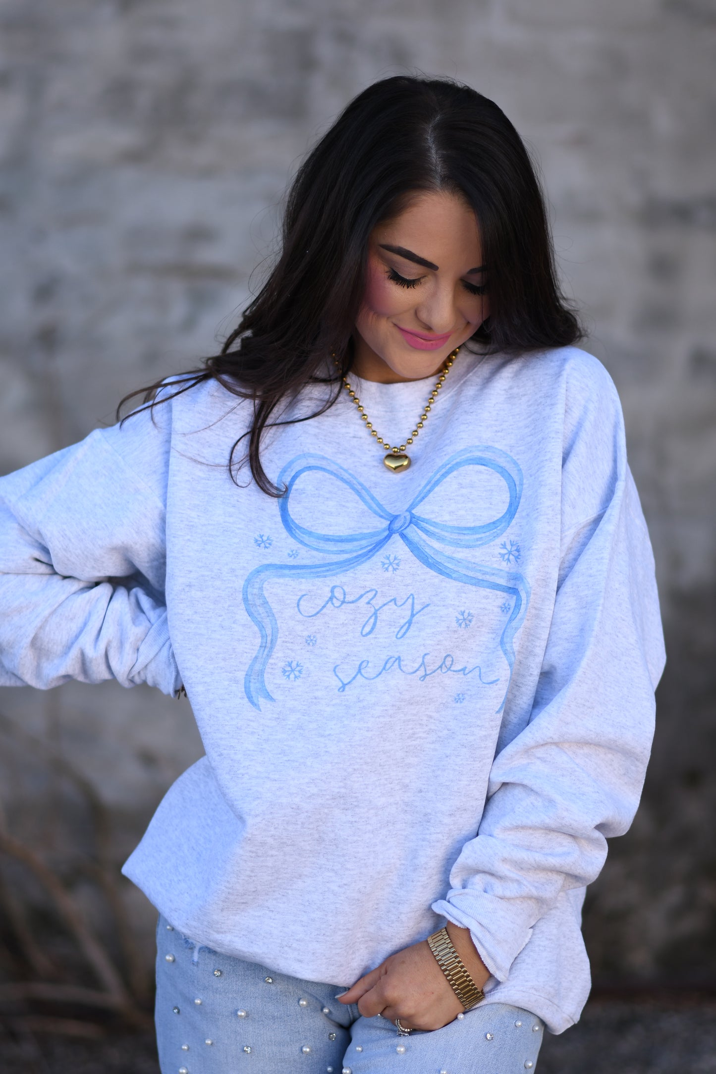 Cozy Season Bow Sweatshirt