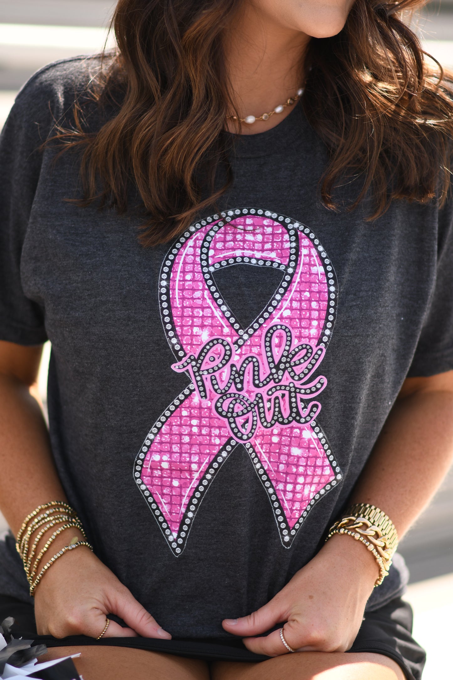 Pink Out Disco Ribbon Tee