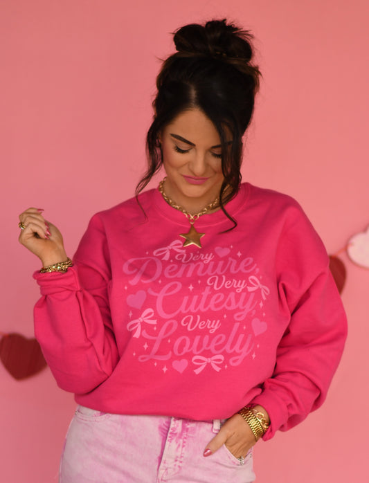 Very Demure Very Cutesy Very Lovely Sweatshirt