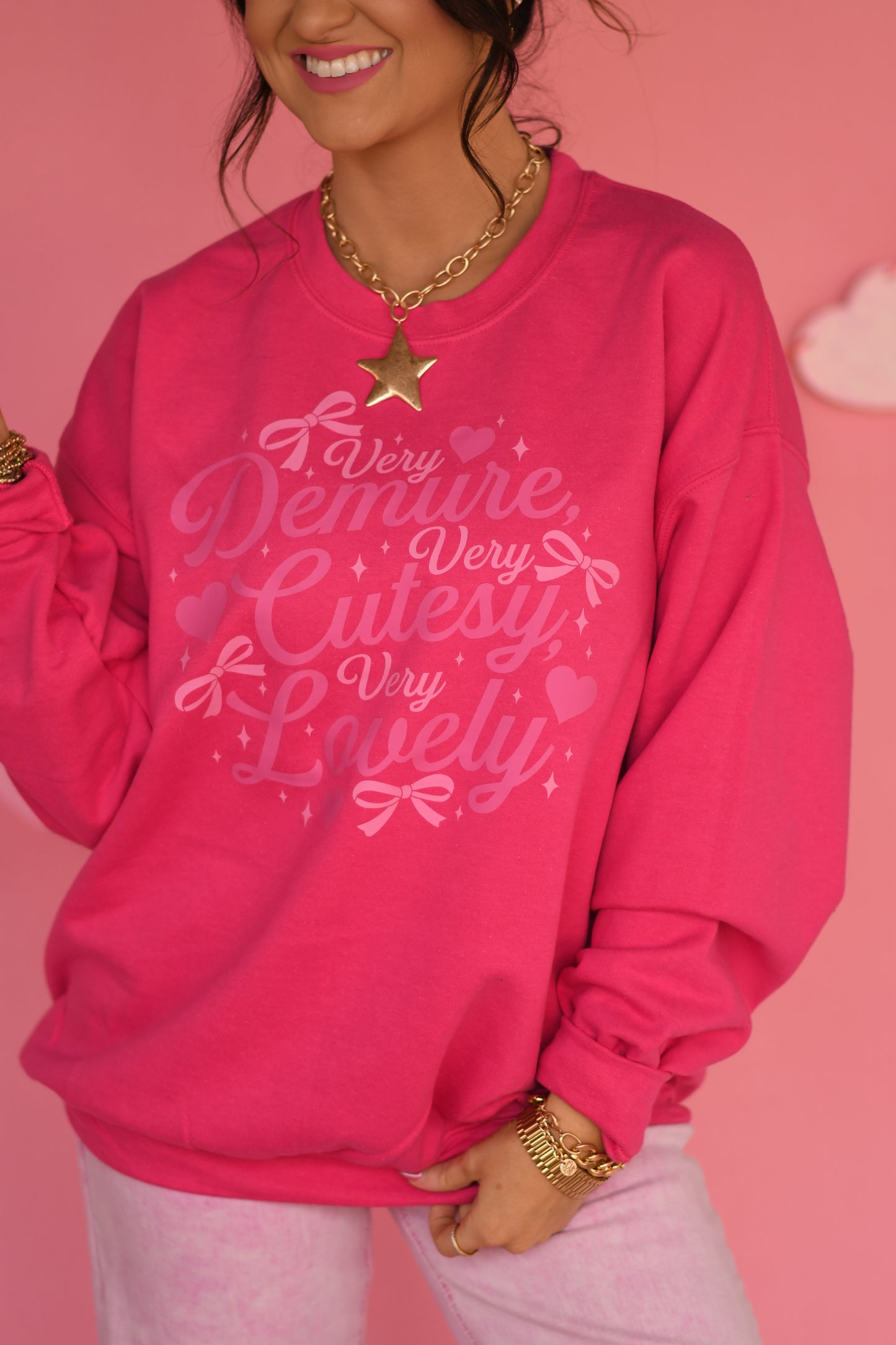 Very Demure Very Cutesy Very Lovely Sweatshirt