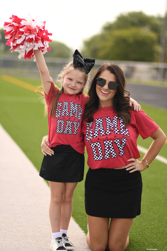 RTS Red Checkered Game Day Tee