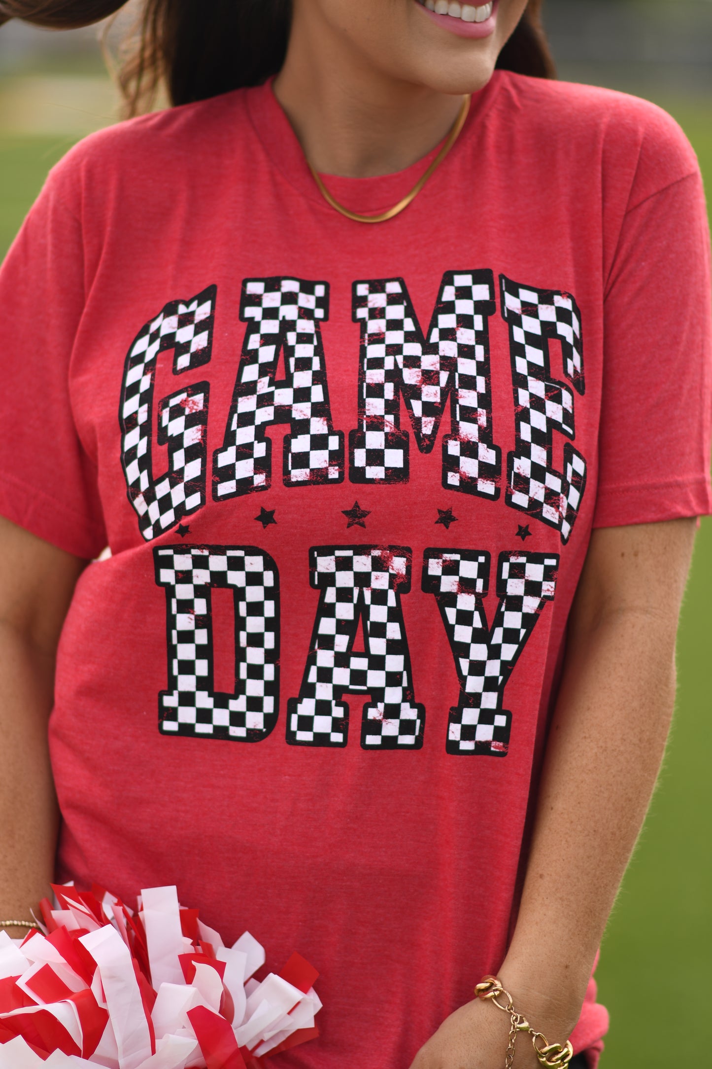 RTS Red Checkered Game Day Tee