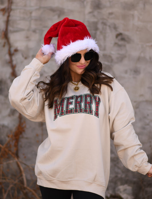 Merry Plaid Sweatshirt / Tee
