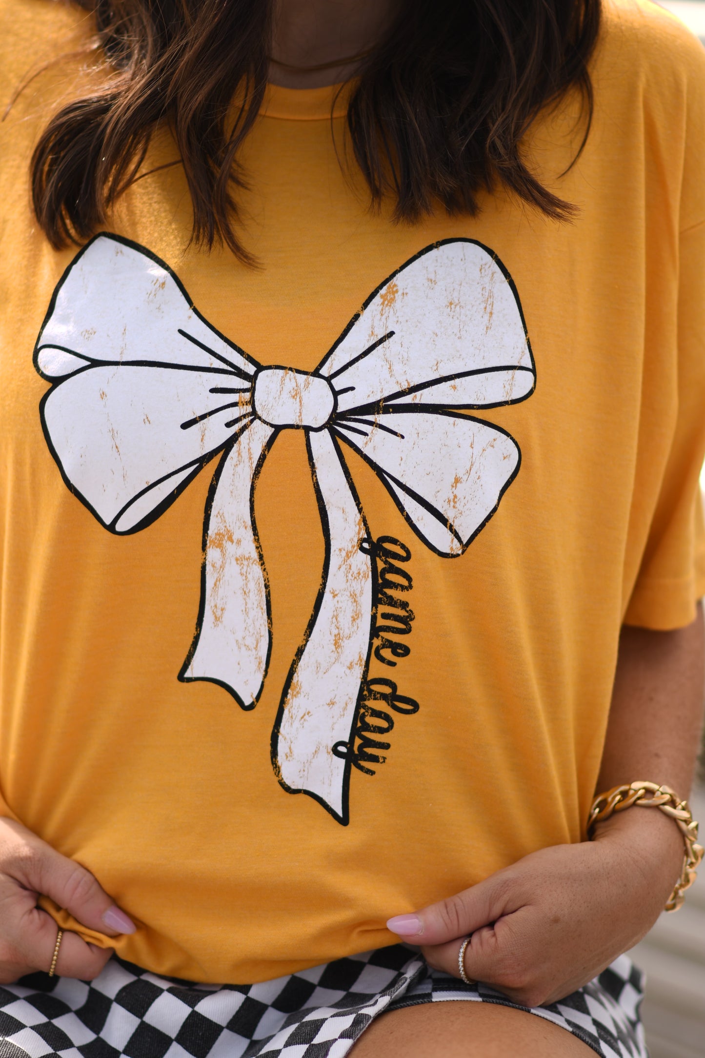 RTS Gold Game Day Bow Tee