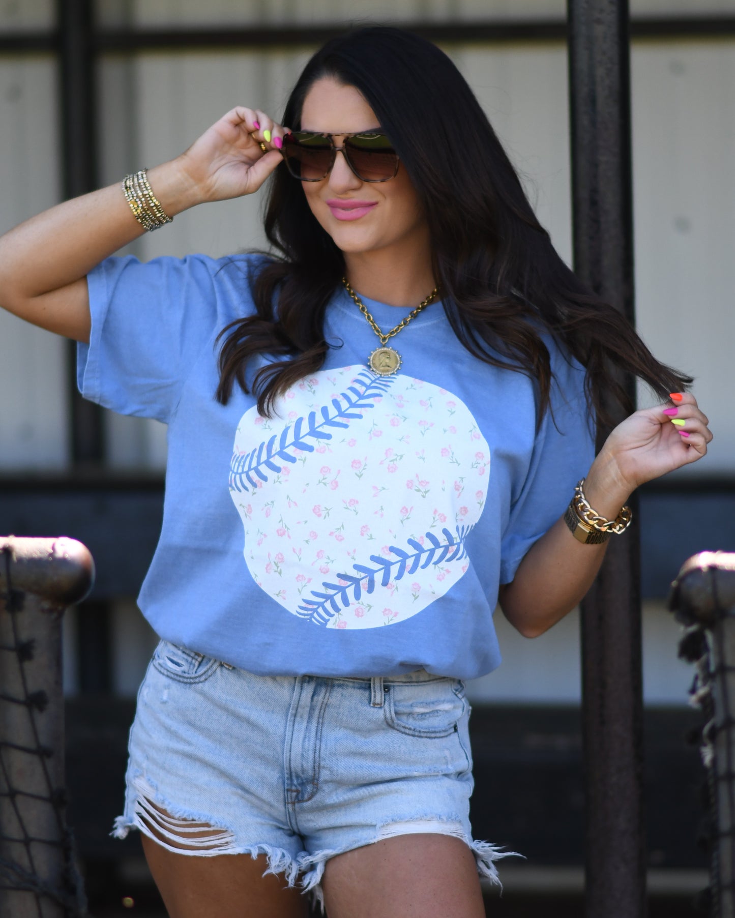 Dainty Florals Baseball Tee