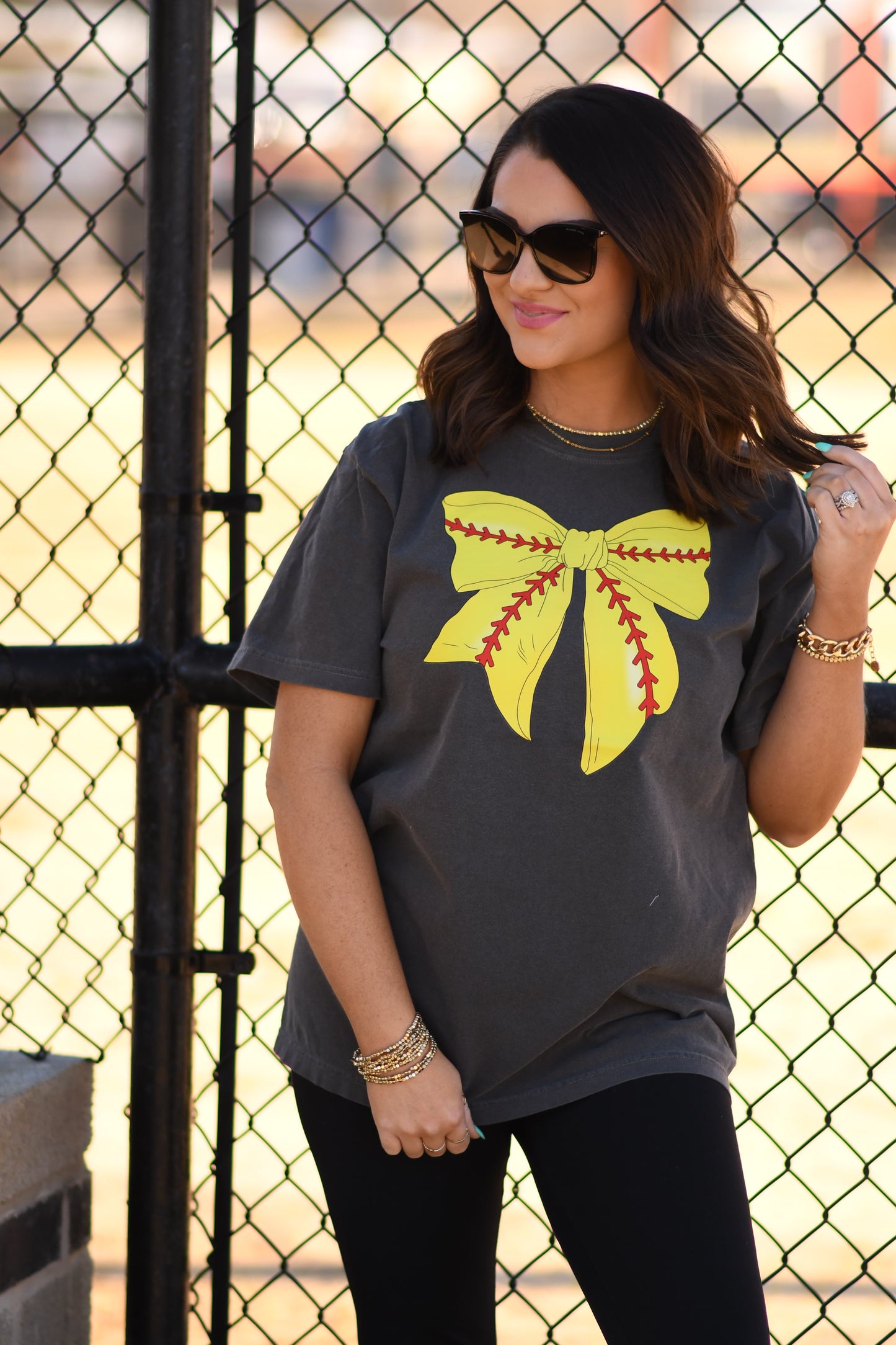 Softball Bow Tee