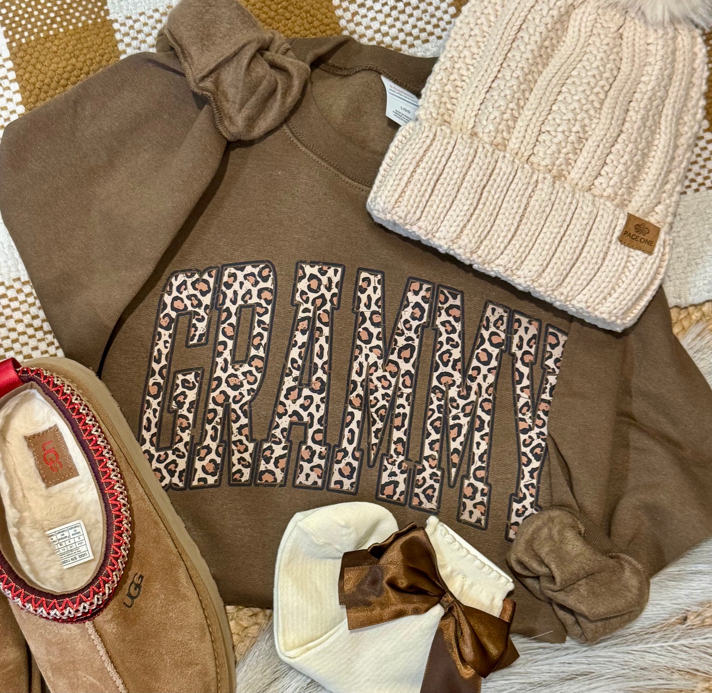 Grammy Leopard Name Sweatshirt