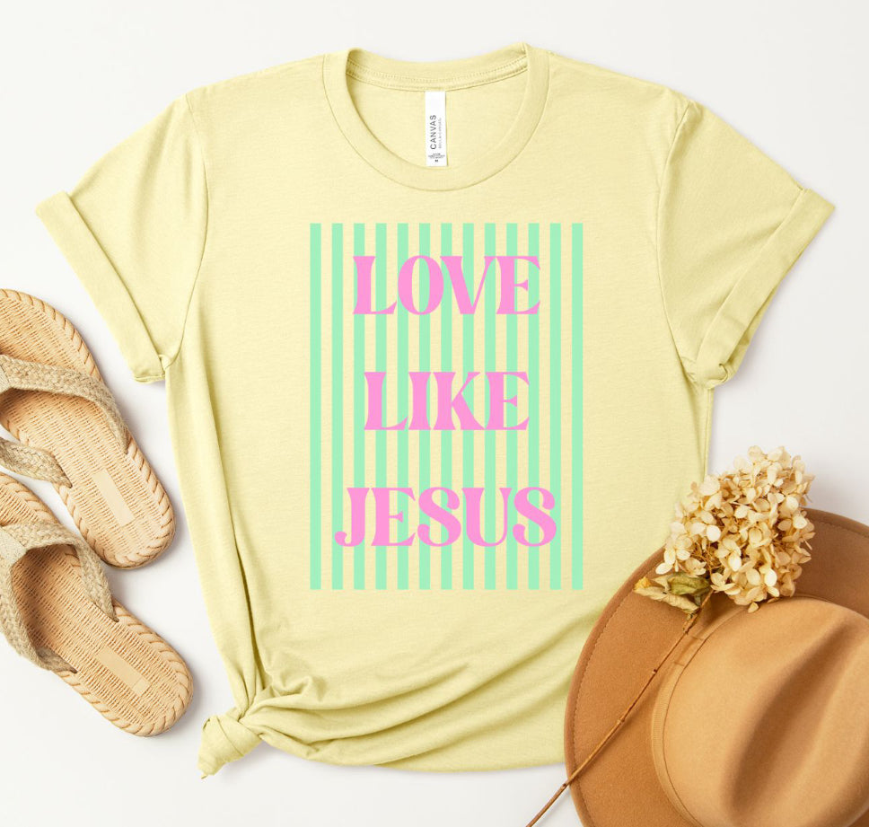 Love Like Jesus Stripe Tee