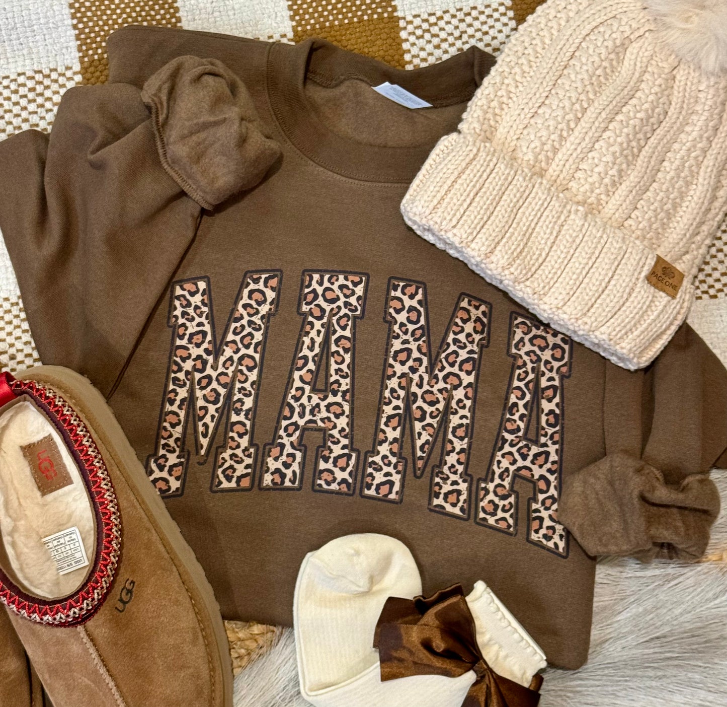 Mama Leopard Name Sweatshirt