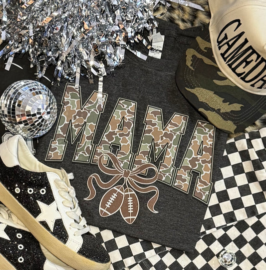 Mama Camo Football Cherries Tee