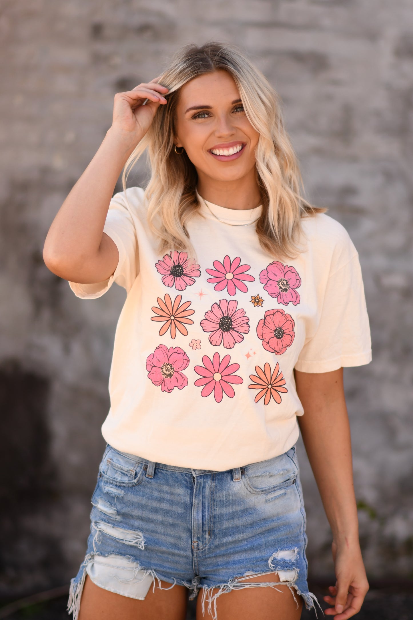 Pink Flowers Tee