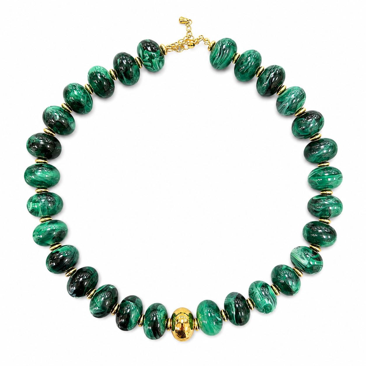 RTS Dark Green Beaded Necklace