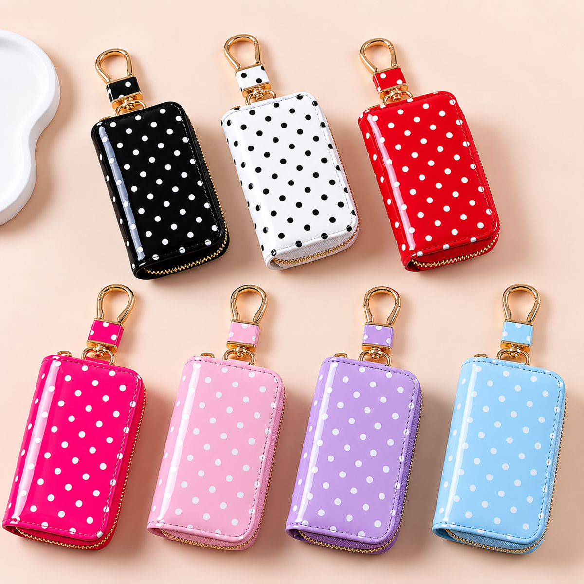 Polka Dot Key Fob Keychain Pre Order *DEAL DAYS DEAL*