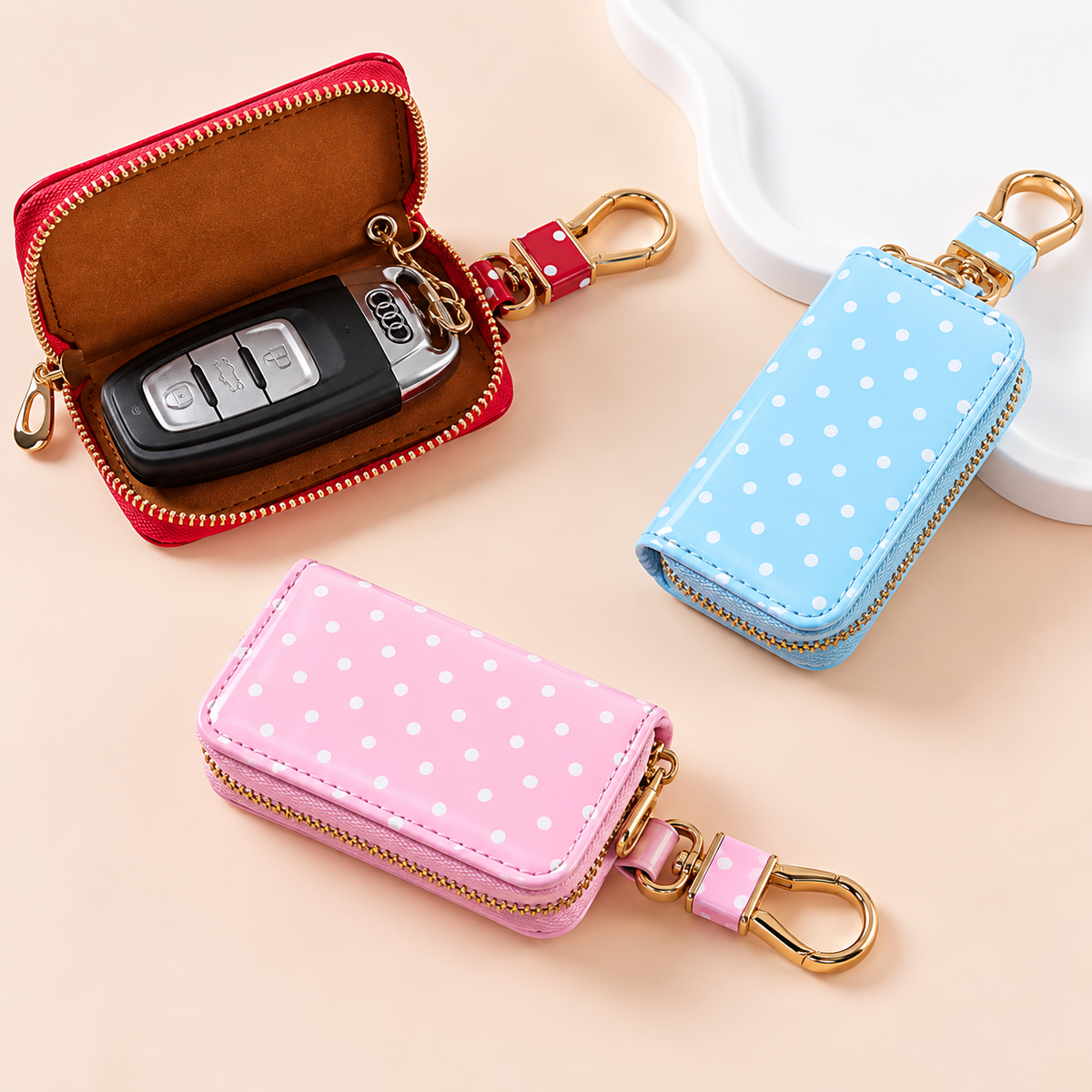 Polka Dot Key Fob Keychain Pre Order *DEAL DAYS DEAL*