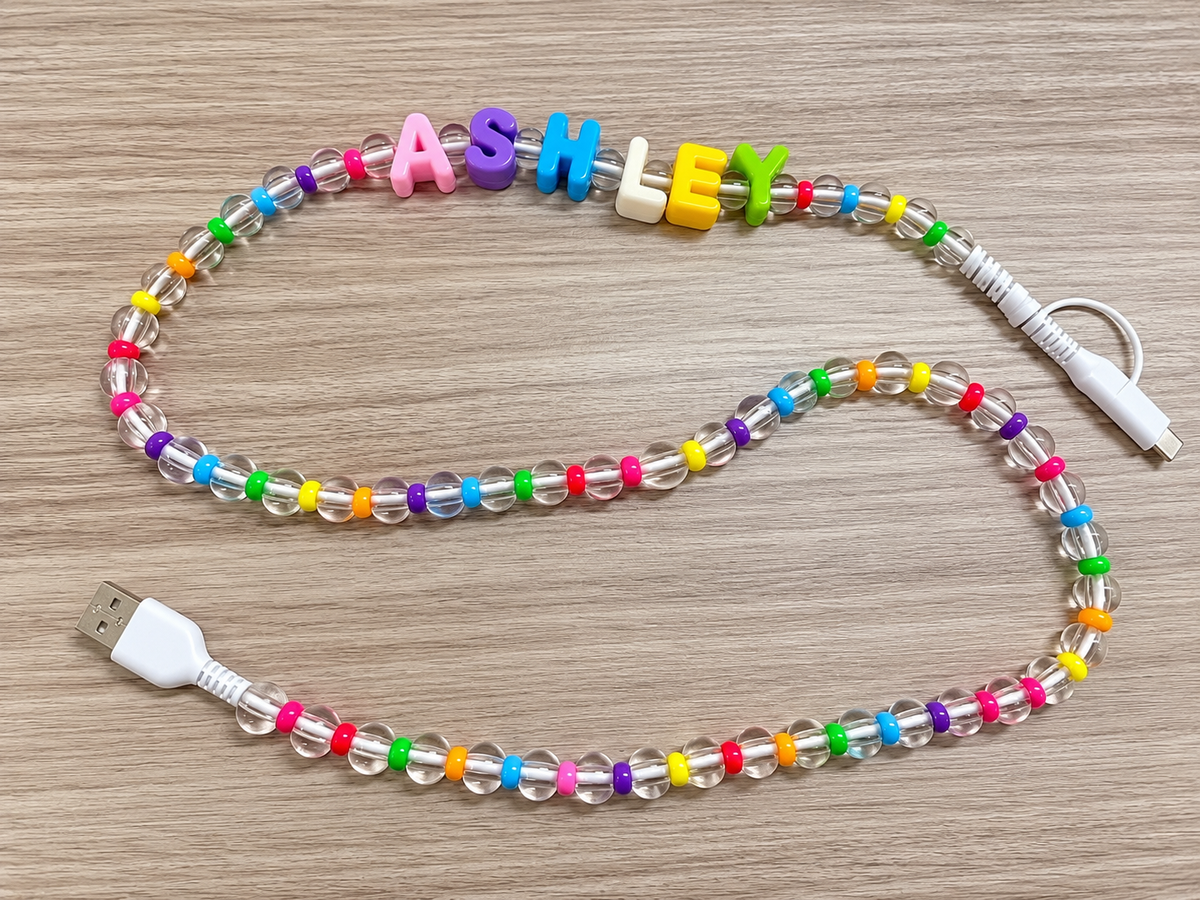 Girls Custom Beaded Phone Charger *DEAL DAYS DEAL*