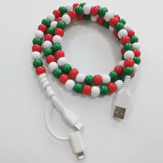 Christmas Combo Beaded Cell Phone Charger *PRE ORDER*