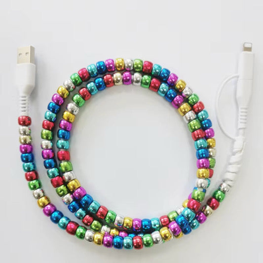 Rainbow Combo Beaded Cell Phone Charger *PRE ORDER*