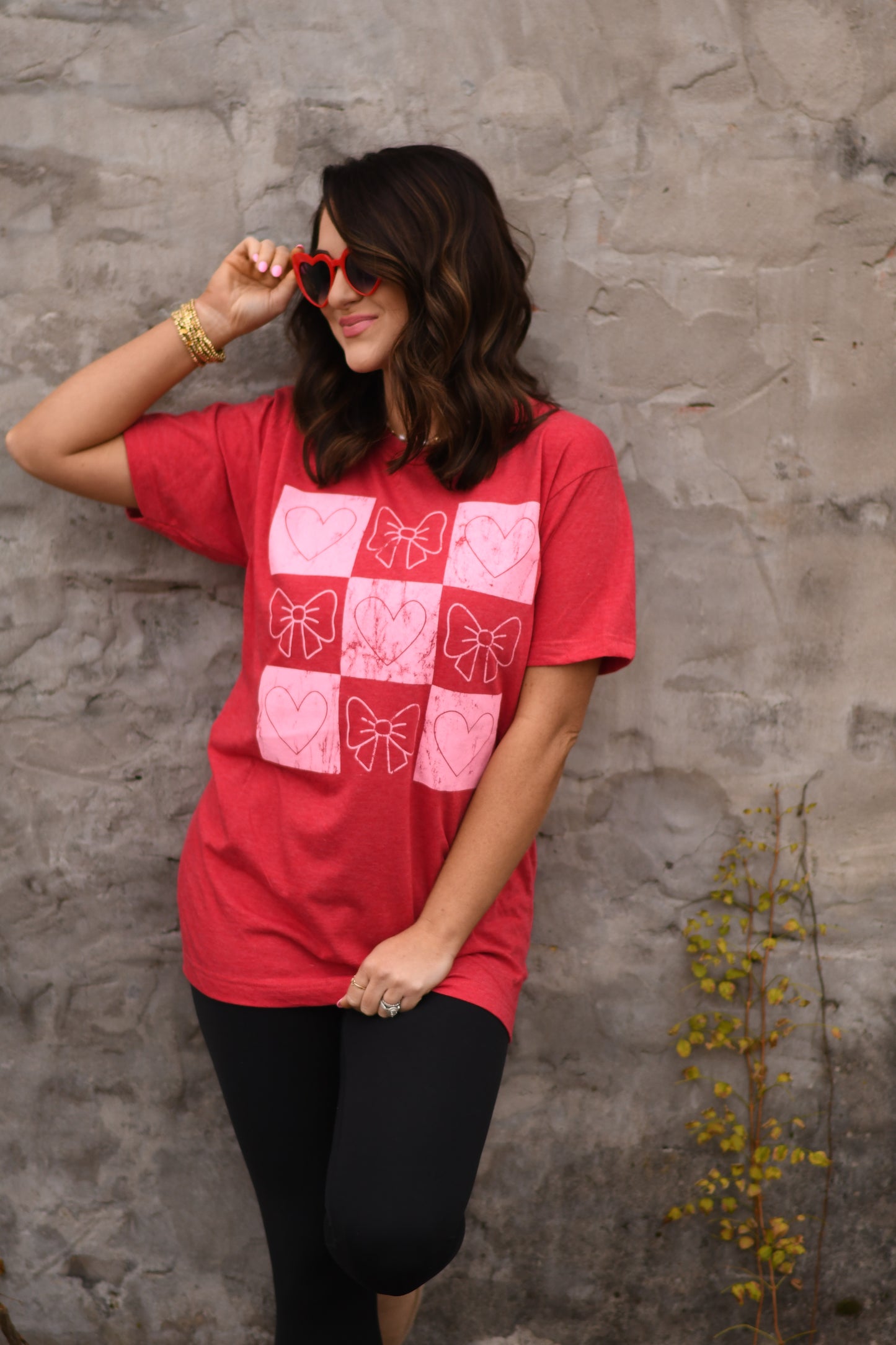 RTS Checkered Bows & Hearts Tee