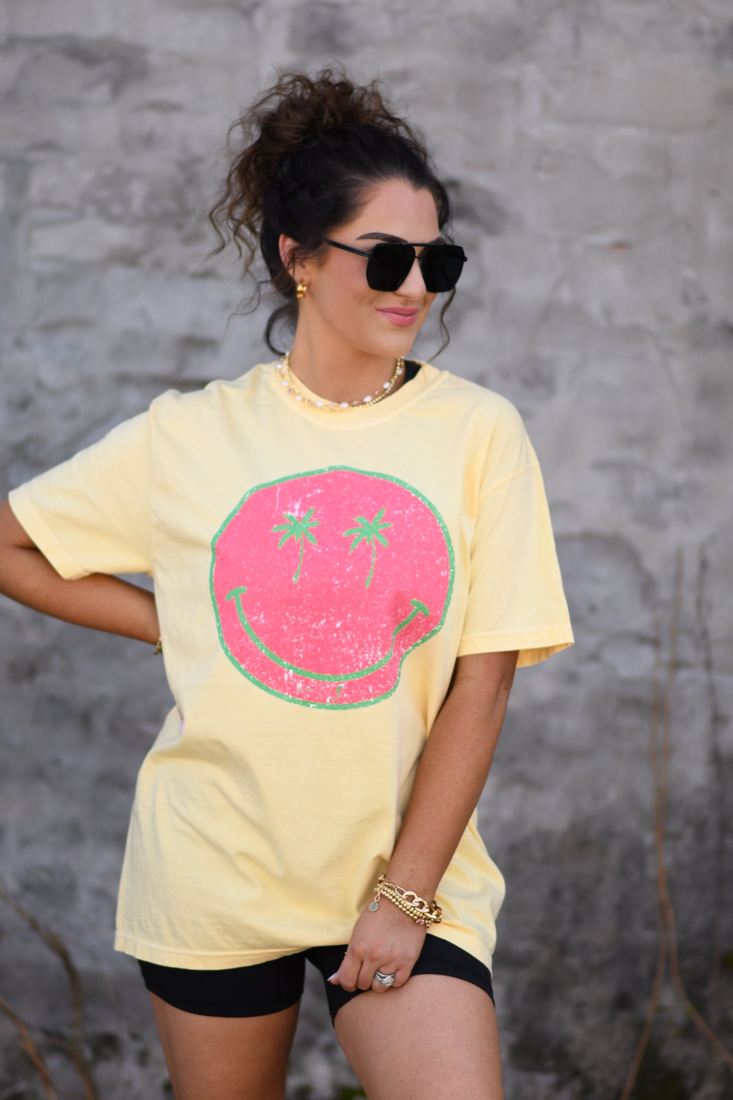 Palm Tree Smiley Tee