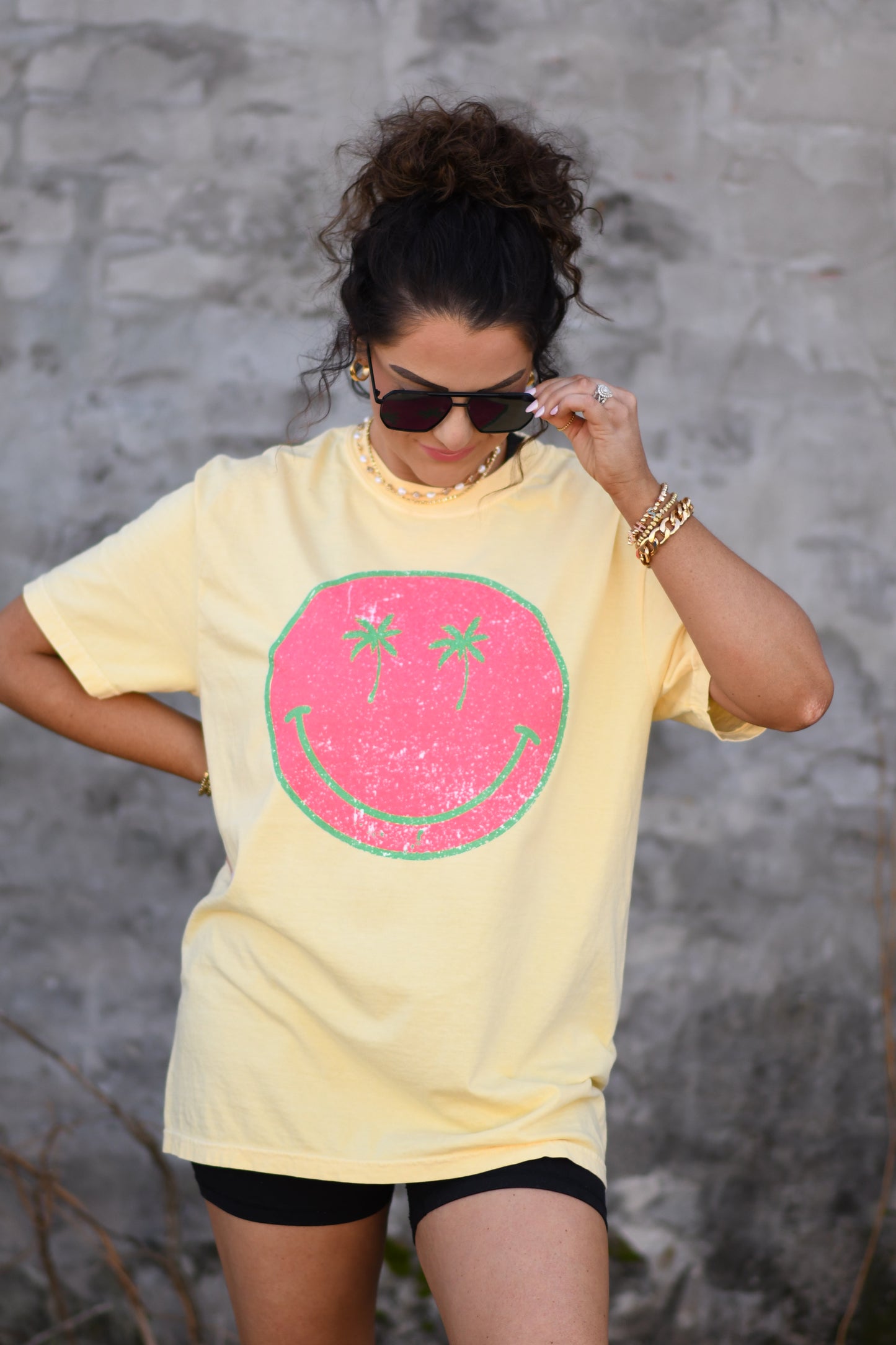 Palm Tree Smiley Tee