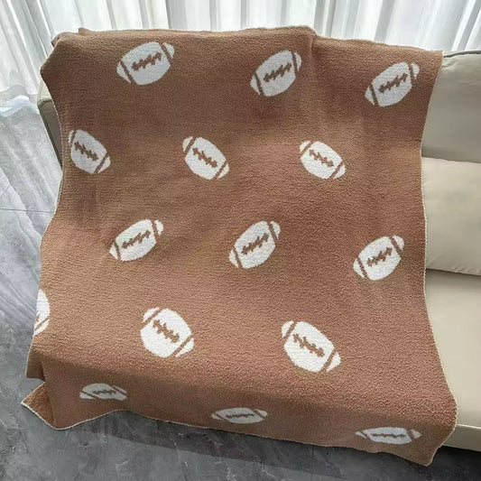 RTS Tan Football Cloud Blanket
