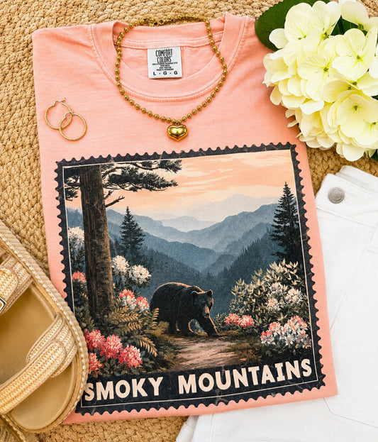 Smoky Mountains Stamp Tee